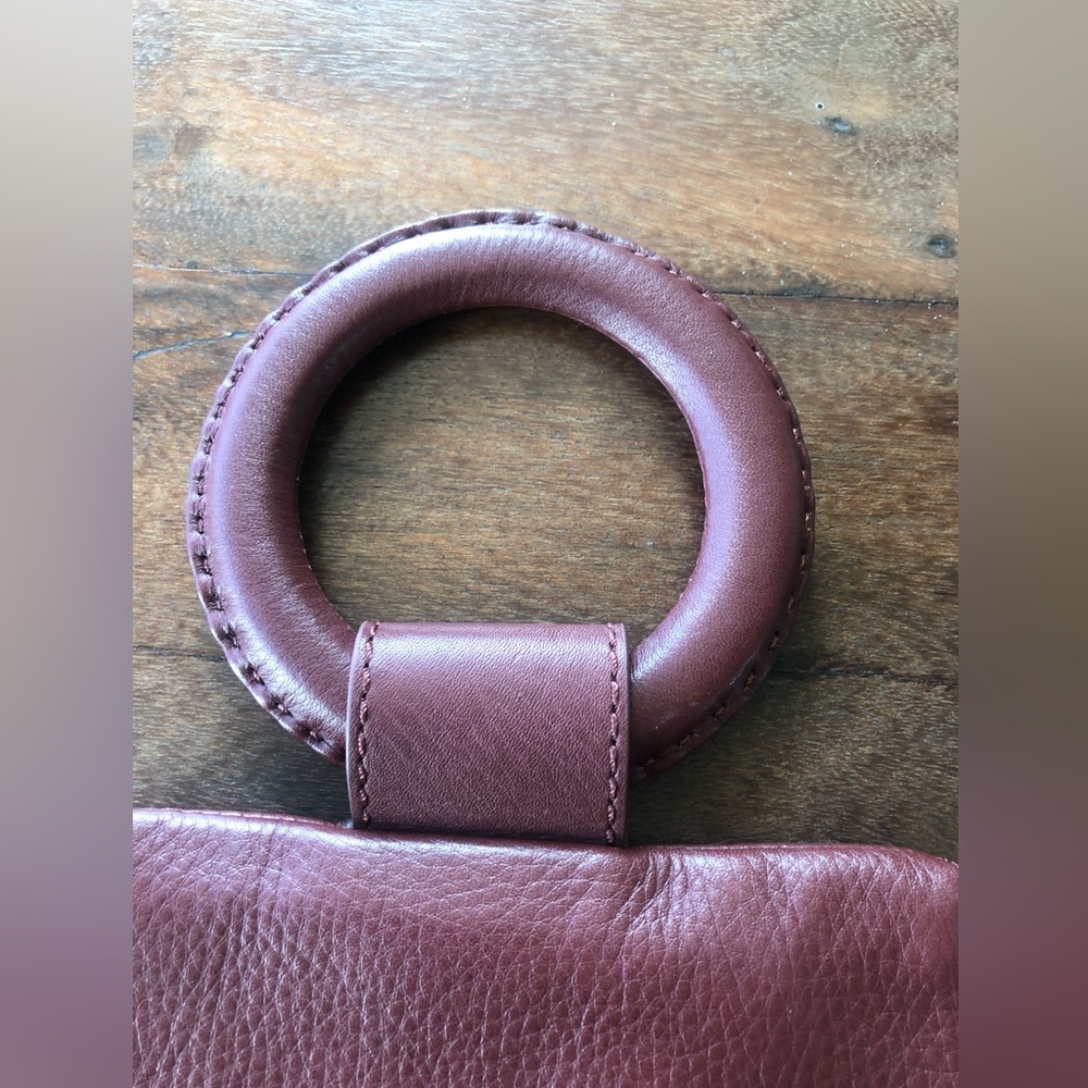 HOBO - Wristlet/Handle Clutch 100% Leather + Brick Brown - Picture 12 of 15